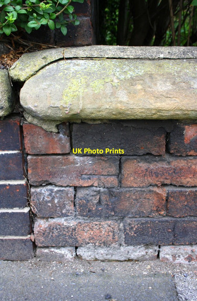 Photo 6"x4" Benchmark on wall in front of #143 Cardigan Road Leeds\/SE3034 c2016
