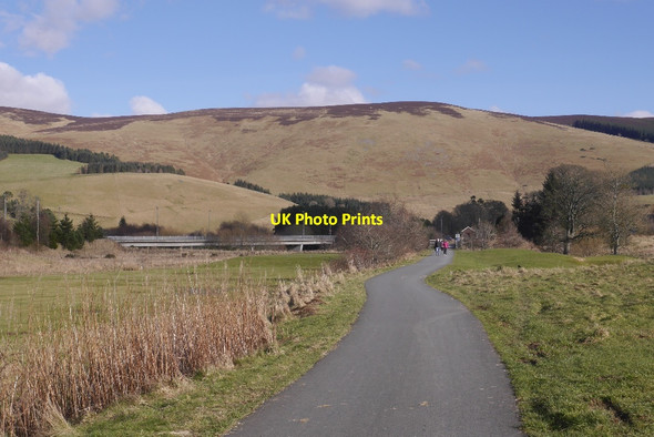 Photo 6"x4" Peebles Railway trackbed, Cardrona Cardrona c2016