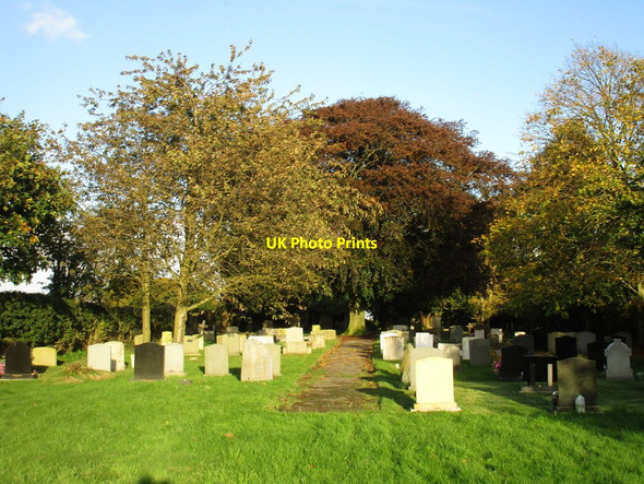 Photo 6"x4" Willingham cemetery Willingham by Stow c2016