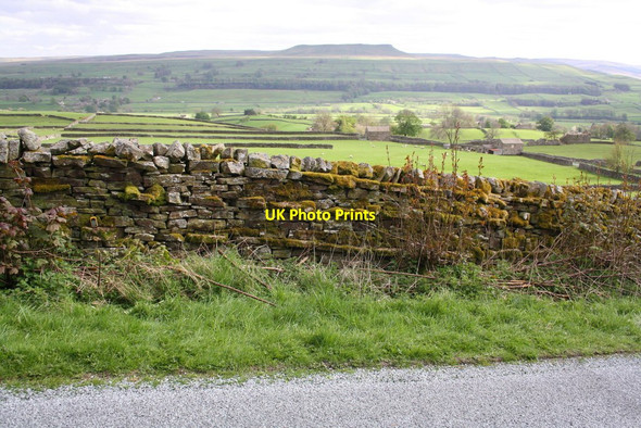 Photo 6"x4" View over dry stone wall from road past Horrabank Farm Newbiggin\/SD9591 c2016