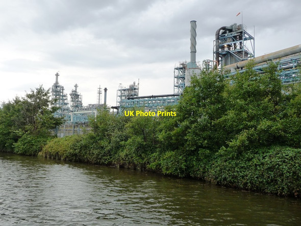 Photo 6"x4" INEOS Runcorn, from the Weaver Navigation [8] Frodsham c2016
