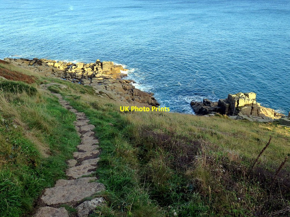 Photo 6"x4" South-West Coast Path at Carn Watch Lamorna c2016