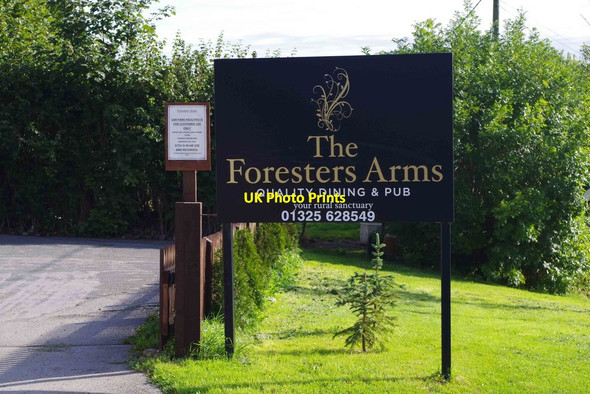 Photo 6"x4" The Foresters Arms (3) - signs by car park, Brafferton Lane, Coatham Mundeville, near Darlington Coatham Mundeville c2016