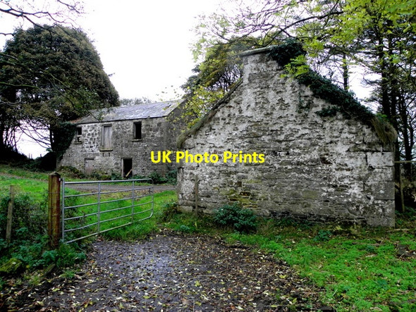 Photo 6"x4" Ruined farmhouse and barn, Claraghmore Drumquin c2016