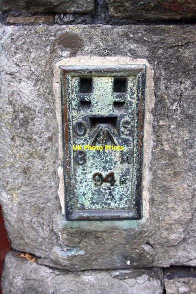 Photo 6"x4" Benchmark on Church Road wall near Lawrence Hill Station Bristol c2016