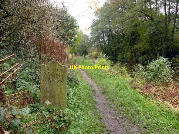 Photo 6"x4" Milepost on the Macclesfield Canal North Rode c2016