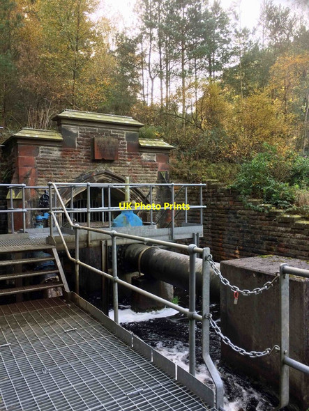 Photo 6"x4" Dale Dike reservoir outlets Thornseat c2016