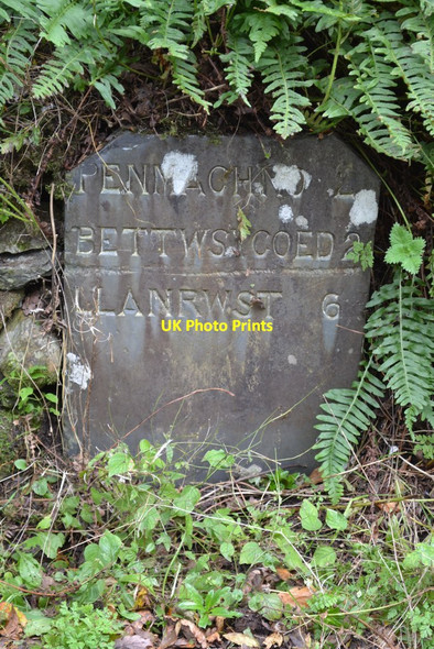 Photo 6"x4" Old Milestone Dinas Mawr\/SH8053 c2016