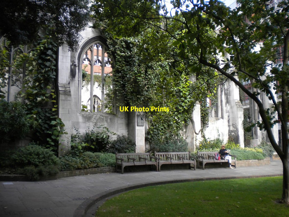 Photo 6"x4" St Dunstan-in-the-East Church Garden, London (2) London c2016