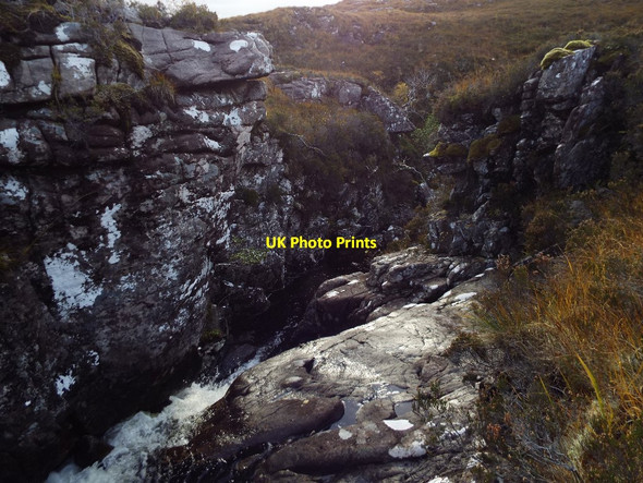 Photo 6"x4" Chasm leading into Allt Ghiubhas in Coigach Allt Ghiubhais\/NC1404 c2016