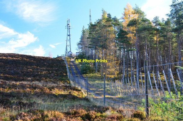 Photo 6"x4" Access road to masts on An Suidhe Pitlochry c2016