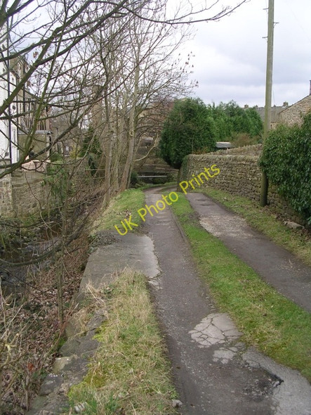 Photo 6"x4" Footpath alongside Stream - Main Street Addingham c2009