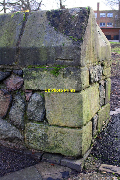 Photo 6"x4" Benchmark on Canning Place wall Leicester c2015