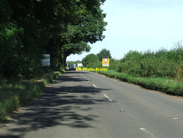 Photo 6"x4" Approaching Road Junction Breckles c2016