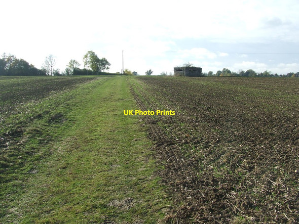 Photo 6"x4" Footpath and pillbox Tindon End c2016