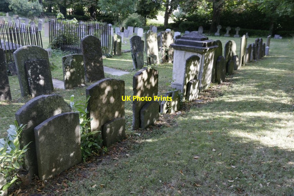 Photo 6"x4" Headstones in a row Oxford\/SP5106 c2016