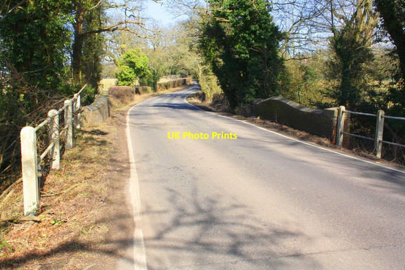 Photo 6"x4" Bridge for Heathlands Road over stream near Water Hill Wokingham c2015
