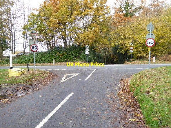 Photo 6"x4" Stairbridge lane reaches the A272 Bolney c2016