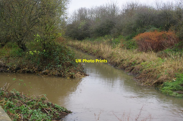 Photo 6"x4" Smithy Brook joining the River Douglas at Parson's Meadow, Wigan Ince in Makerfield c2016