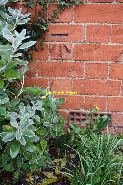 Photo 6"x4" Benchmark on #52 Selby Grove Milton Keynes c2016