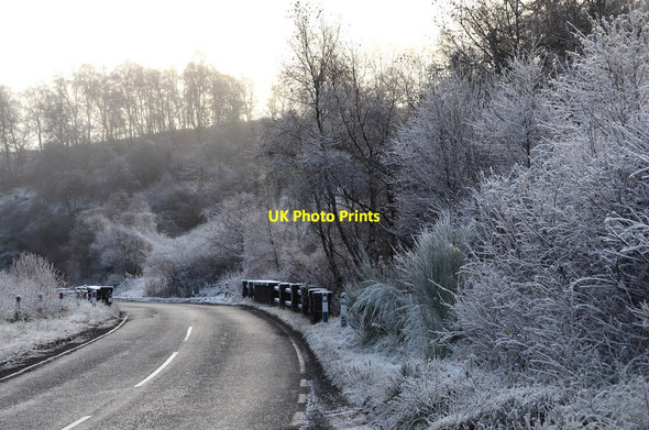 Photo 6"x4" Frosty morning on the A833 Ardendrain c2016