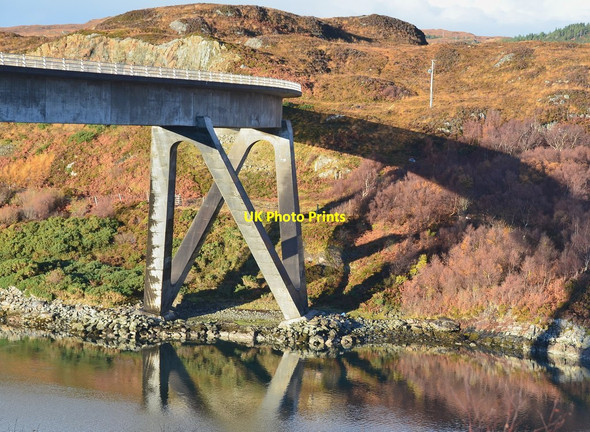 Photo 6"x4" Substance and shadow, Kylesku Bridge Kylesku c2016