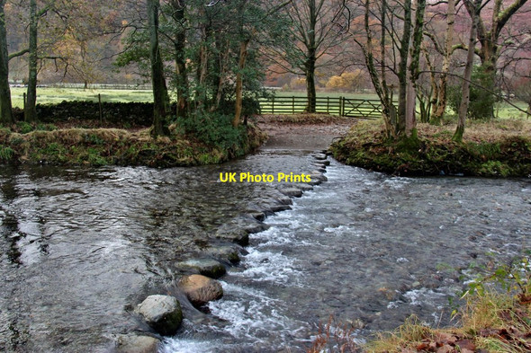 Photo 6"x4" Ford across the Derwent at Rosthwaite Rosthwaite\/NY2514 c2016