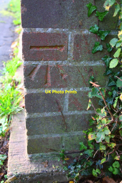 Photo 6"x4" Benchmark on Oving Road bus shelter Oving\/SP7821 c2016