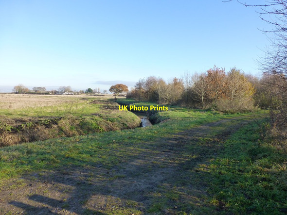 Photo 6"x4" Brook near Marsh Moss Lane at Martin Mere Tarlscough c2016