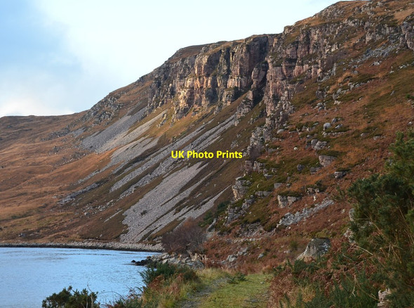 Photo 6"x4" Sun on Creag Ruadh Loch Glendhu c2016