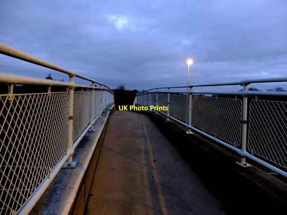 Photo 6"x4" M6 Footbridge at Hullet Hole Wood, Shevington Standish\/SD5610 c2016