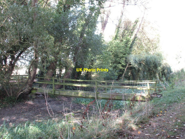 Photo 6"x4" Footbridge over the Grantham Canal Owthorpe c2016