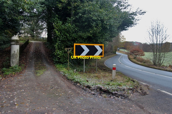 Photo 6"x4" Tight bend on A76 at the Allanton turnoff Auldgirth c2016