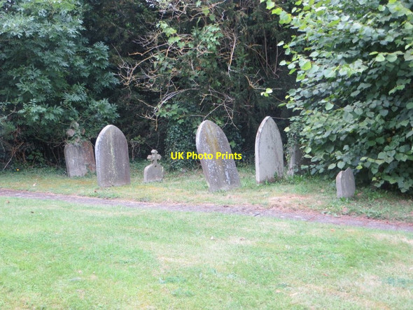 Photo 6"x4" Headstones by the Path Wantage c2016