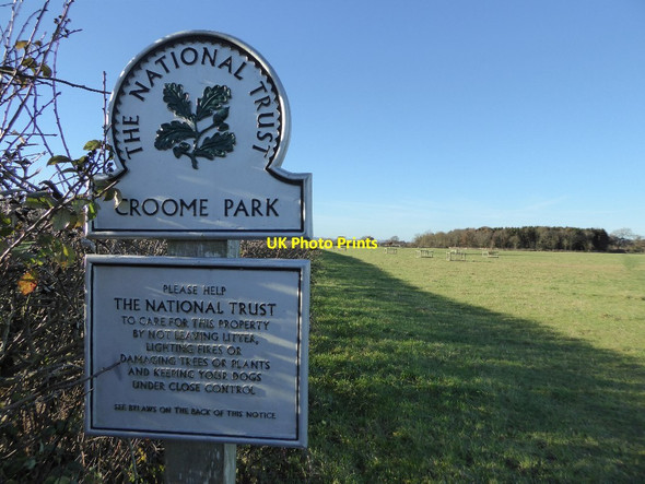 Photo 6"x4" National Trust sign at Croome High Green\/SO8745 c2016