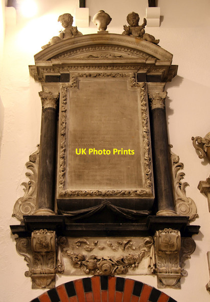 Photo 6"x4" St Mary, Sunbury-on-Thames - Wall monument Sunbury c2016 P1