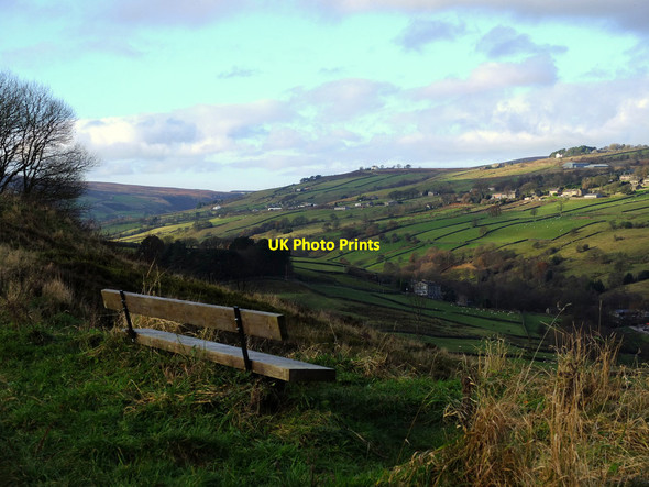 Photo 6"x4" View towards Lumb Foot from Cemetery Road Haworth c2016