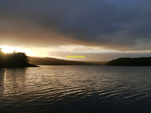 Photo 6"x4" Sunset Over Kielder Water Yarrow\/NY7187 c2016