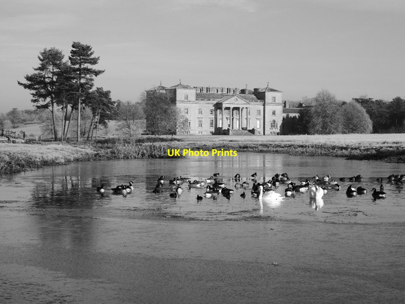 Photo 6"x4" Croome River and Court on a frosty morning Dunstall Common c2016
