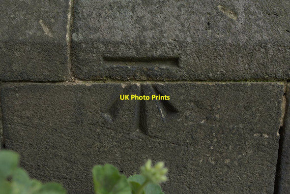 Photo 6"x4" Cut Bench Mark, St Bartholomew's Church Armley c2016