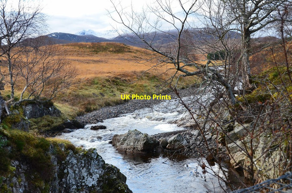 Photo 6"x4" Upstream from the bridge, River Pattack Kinloch Loggan c2016