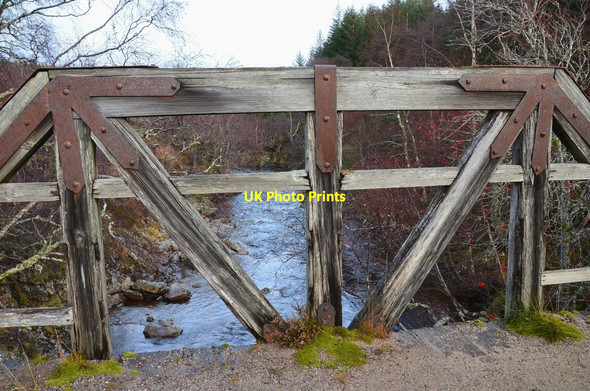 Photo 6"x4" Bridge timbers, River Pattack Kinloch Loggan c2016