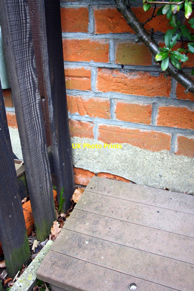 Photo 6"x4" Benchmark on #1 Budges Cottages Wokingham c2015