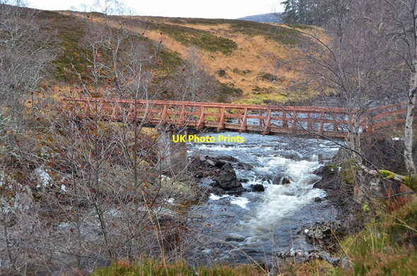 Photo 6"x4" Footbridge, River Pattack Kinloch Loggan c2016