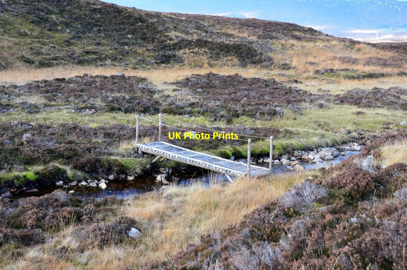 Photo 6"x4" Footbridge, River Mashie Creag nan Adhaircean c2016