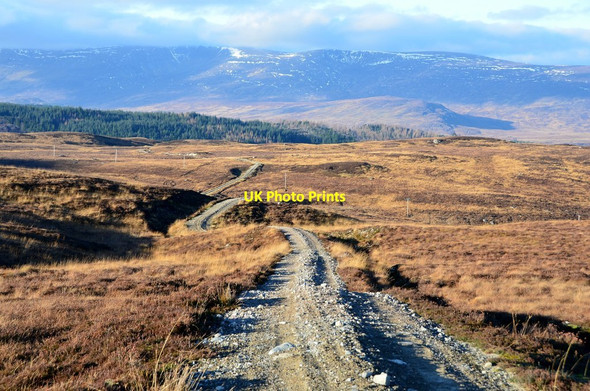 Photo 6"x4" Hill track from the River Mashie Creag nan Adhaircean c2016