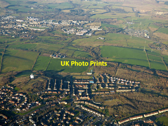 Photo 6"x4" Drumchapel from the air Bearsden c2016 P1
