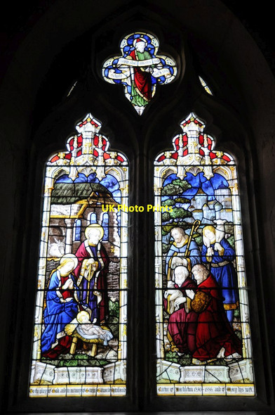 Photo 6"x4" Stained glass windows, Warbleton church Warbleton c2016