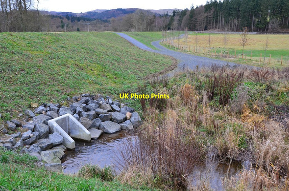 Photo 6"x4" Mill lade and embankment, Philiphaugh Philiphaugh c2016