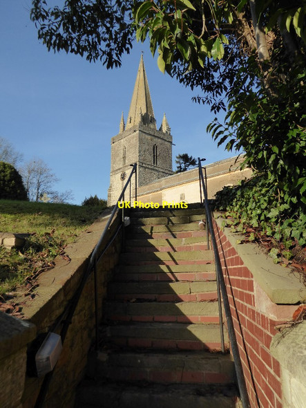 Photo 6"x4" Stairway to Longdon church Longdon\/SO8336 c2016